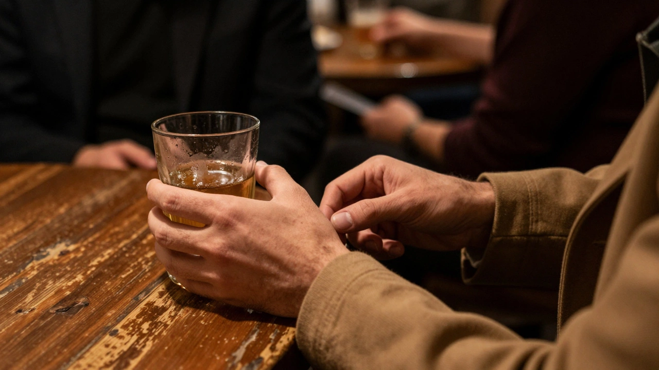 Hands near but not touching in a shadowy backroom, emphasizing personal space and unspoken boundaries.